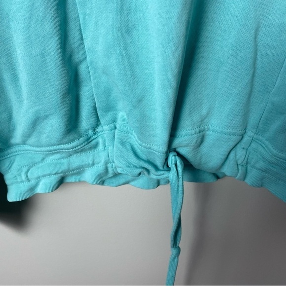 [Nike] Women's Blue Drawstring Waist Crewneck Pullover Sweatshirt TINY FLAWS - Picture 3 of 10